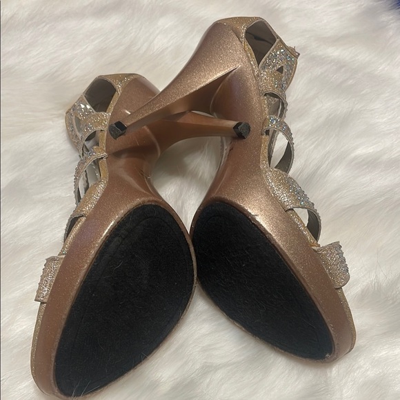 Women's Glitter Sandals - Gold - Picture 4 of 6